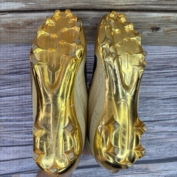 Size 11.5 USED Nike Vapor Untouchable Pro 3 Club Gold Football Cleats 917165-700 main image 8